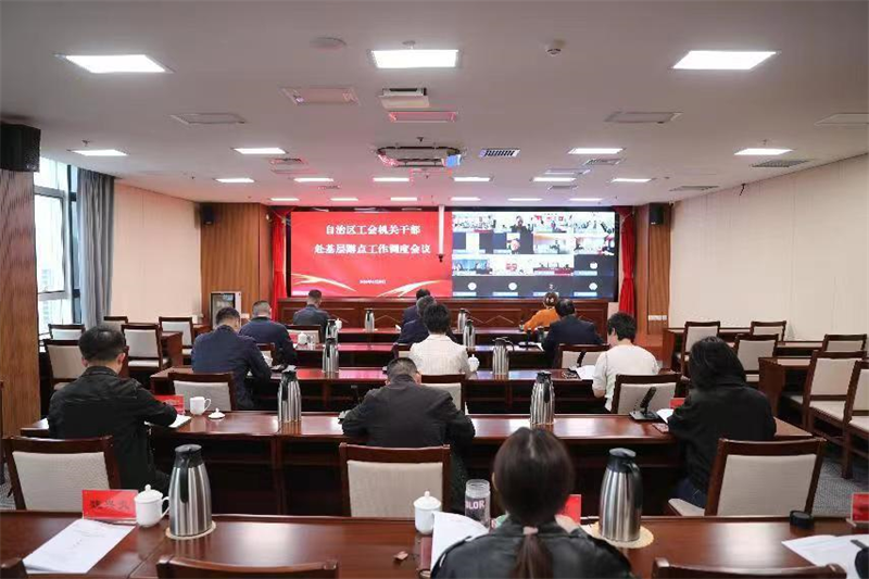 4月29日，自治区总工会召开全区工会领导机关干部赴基层蹲点工作调度会