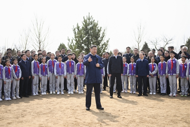 习近平在参加首都义务植树活动5