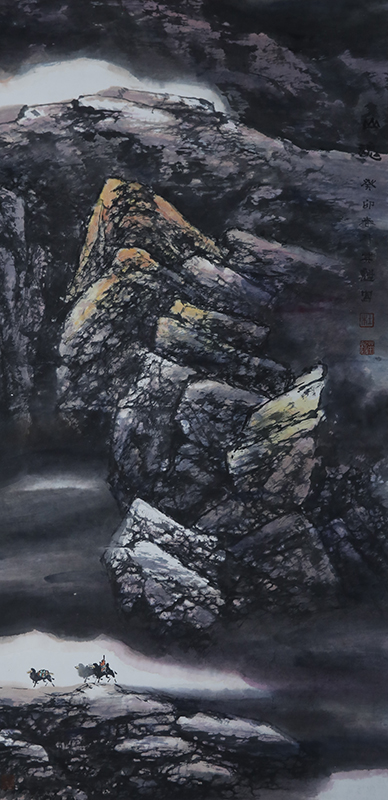 25.《山魂》（国画）作者：杜英魁 尺寸170×83.jpg