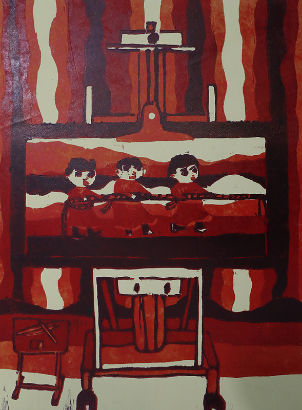 同呼吸（版画 赵明霞）