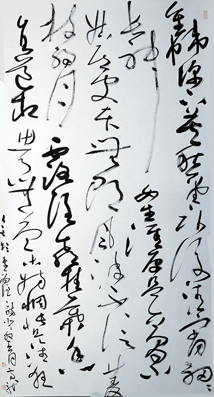 40.《李商隐无题》（草书）作者：高龙 尺寸220×112.jpg