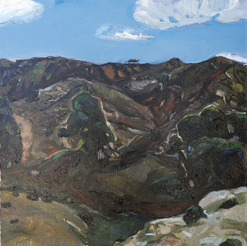 哈达山·正午（油画 李旭东）